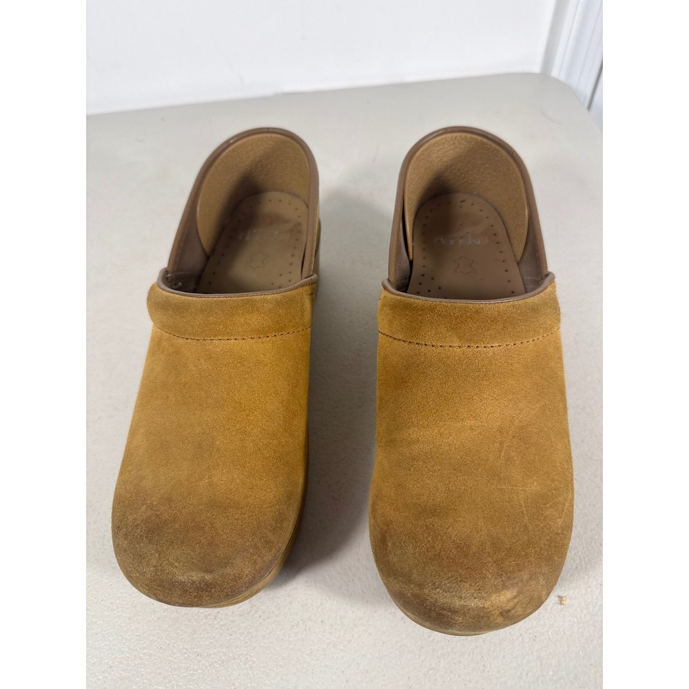 Dansko Professional Clogs Honey Tan Suede Leather Comfort Shoes Women 39 or 8.5 - Picture 8 of 10